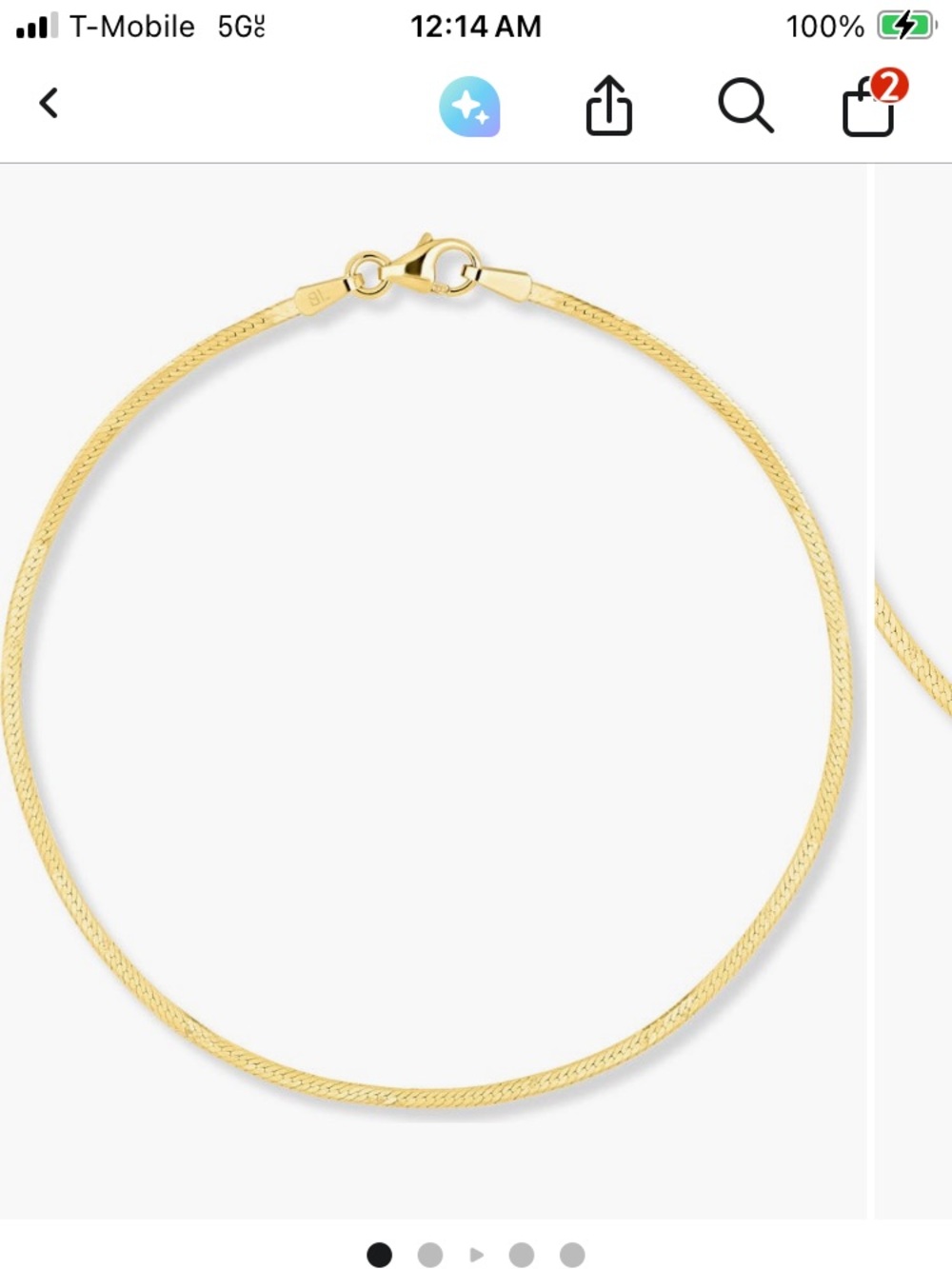 Gold Herringbone Chain Necklace - Women Jewelry